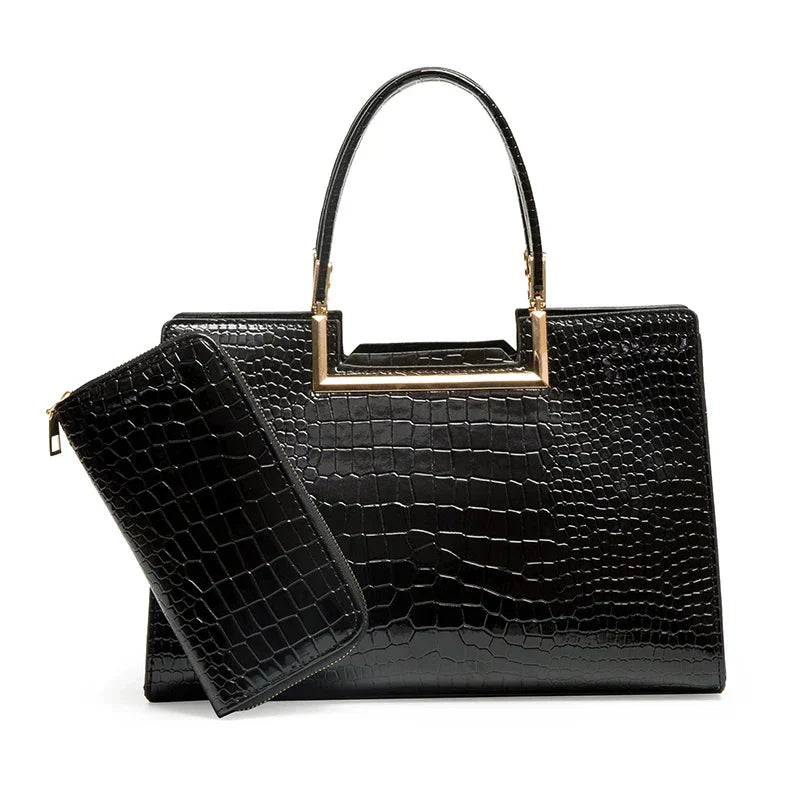Conjunto de Bolsa y Cartera de Cuero