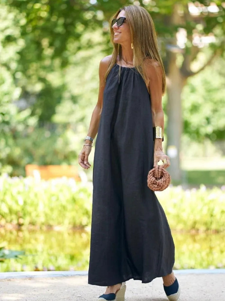 Gina™ - Vestido Largo con Cuello Halter