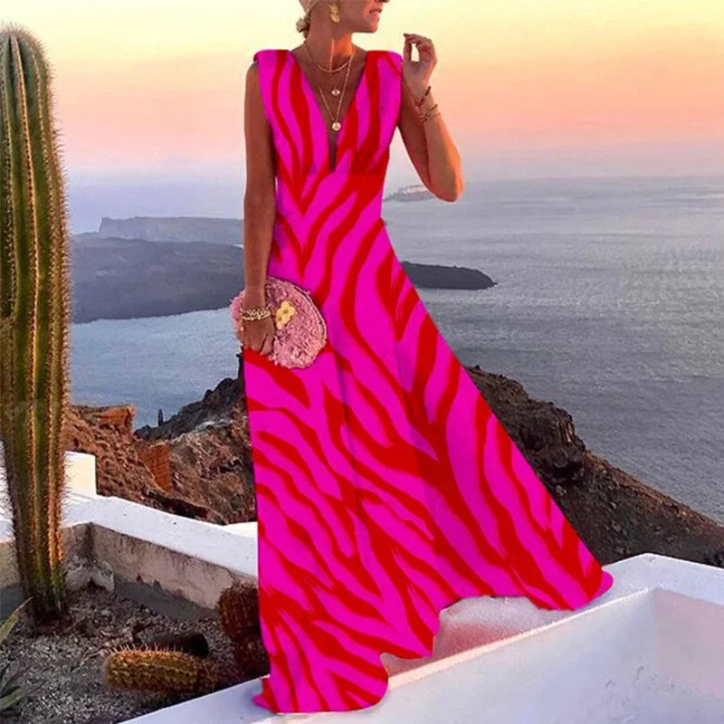 Lynor™ | Elegante Vestido Floral Sin Mangas en Estilo Chic Francés