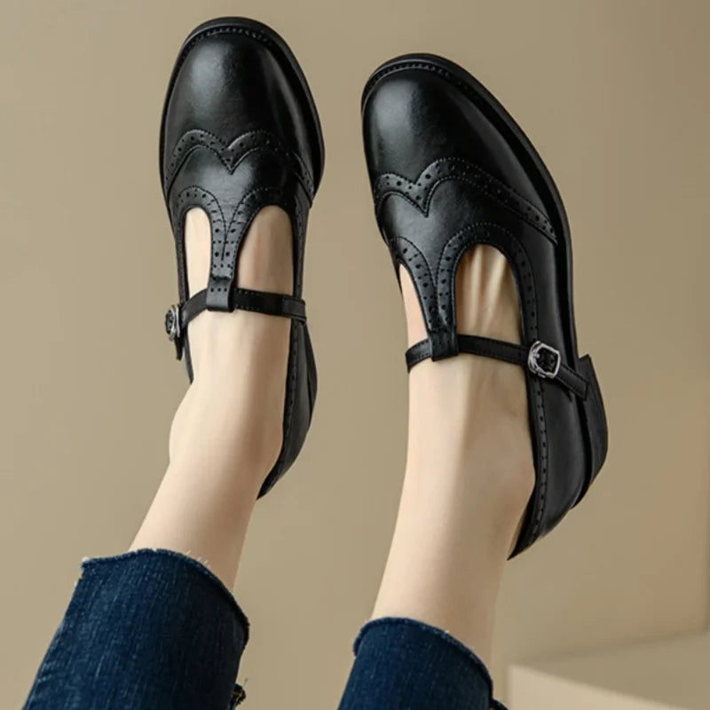 Sarah™ | Elegantes Mary Jane con cinturilla en T