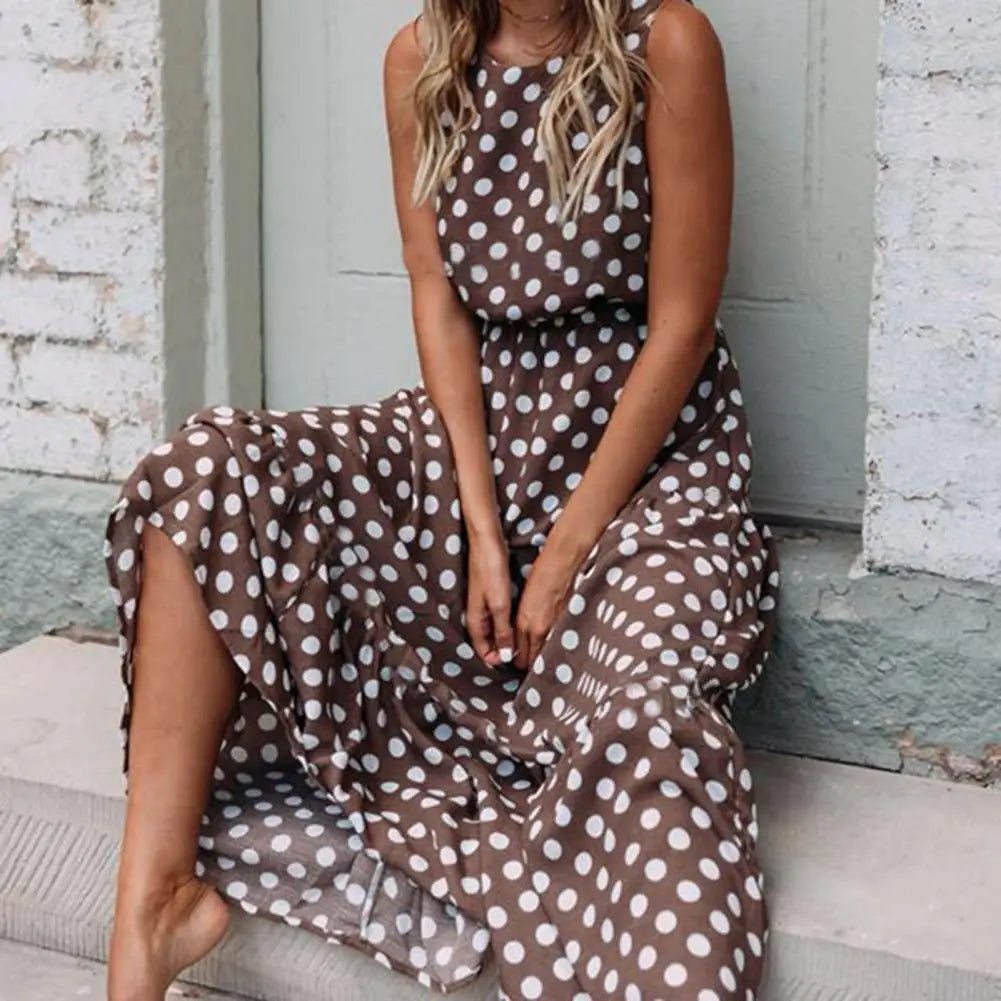 Vestido Maxi de Lunares Capri