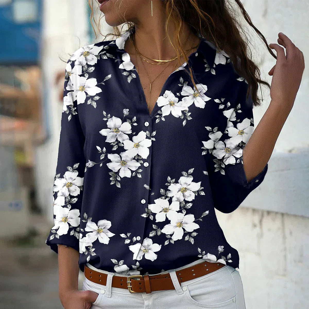 GEERTJE I BLUSA MODERNA CON ESTAMPADO