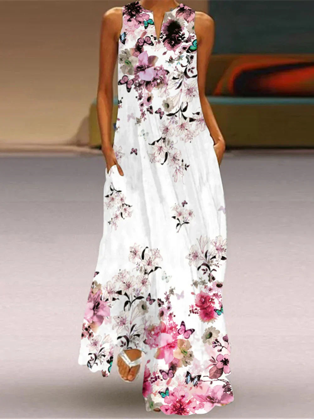 Aurelia™ - Vestido A-Line Mariposa en Flor