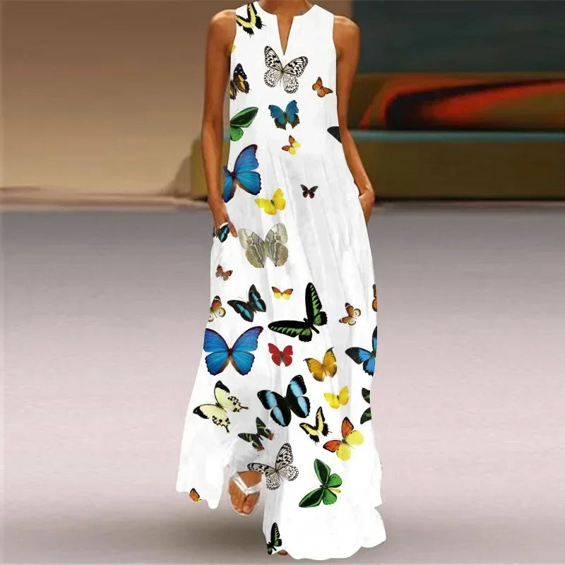 Aurelia™ - Vestido A-Line Mariposa en Flor