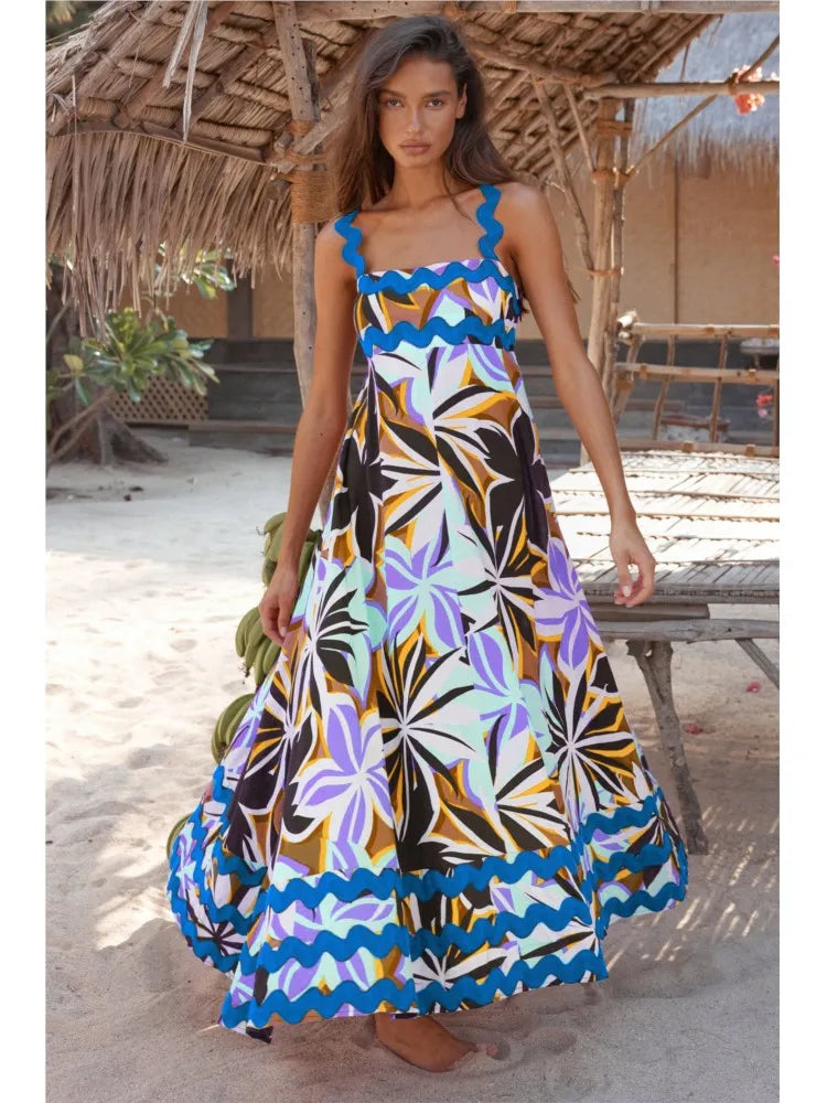 Solana - Elegante Vestido Maxi Floral