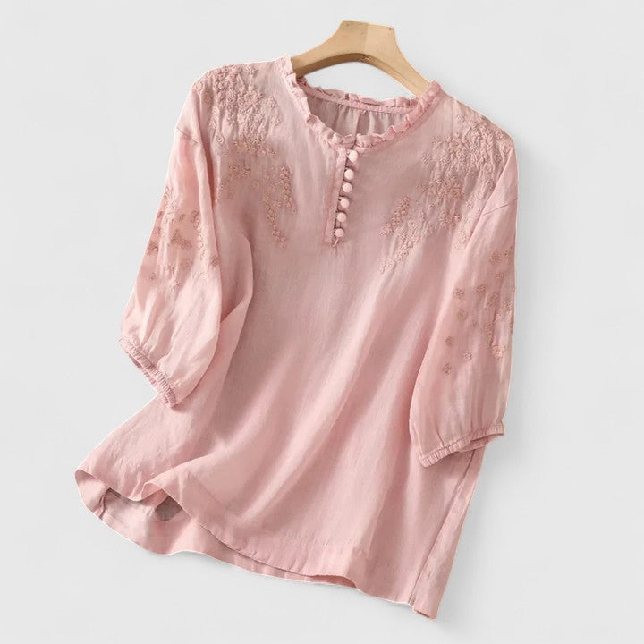 Vasilene | Blusa Elegante con Botones en la Parte Frontal