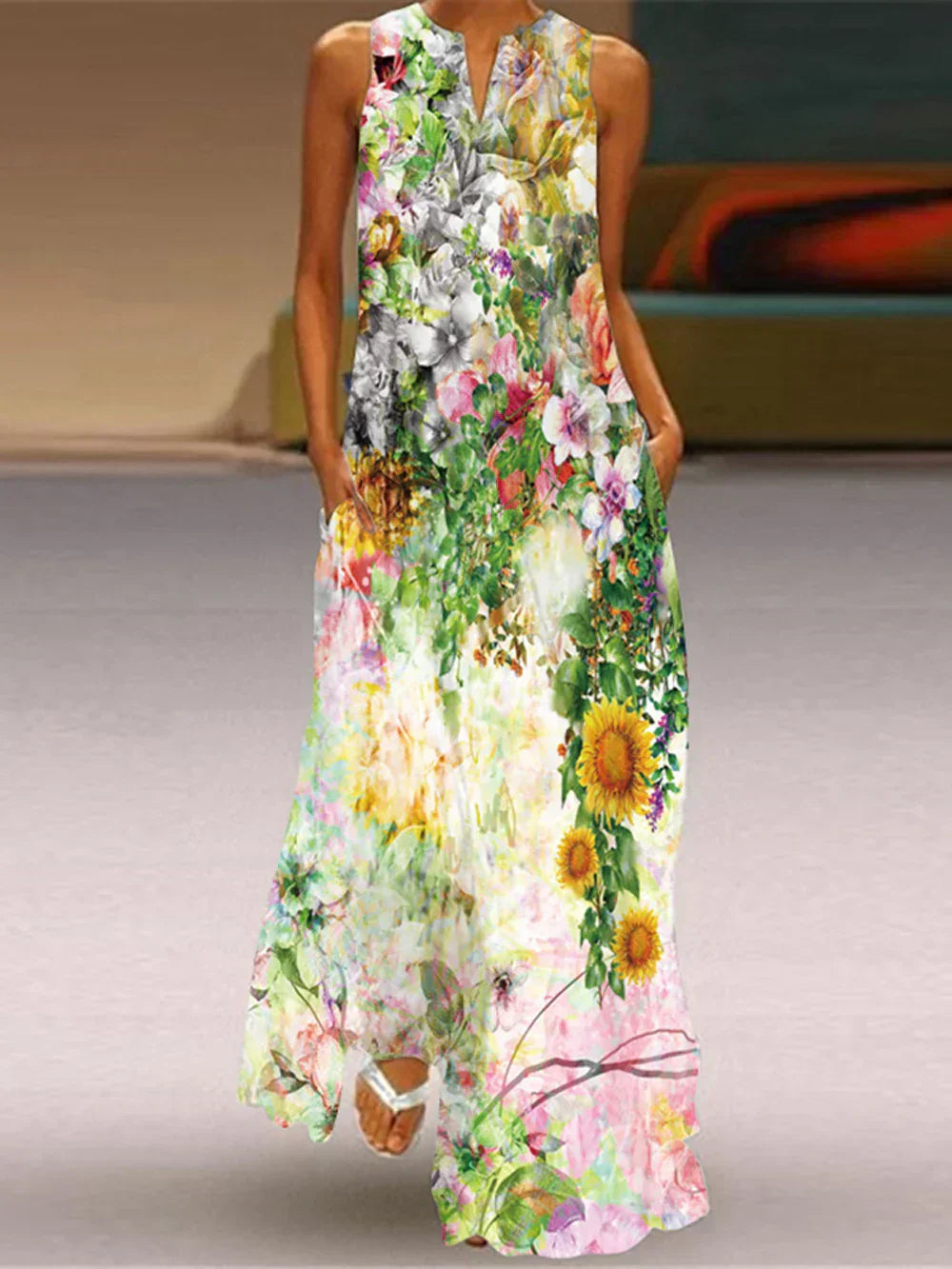 Aurelia™ - Vestido A-Line Mariposa en Flor