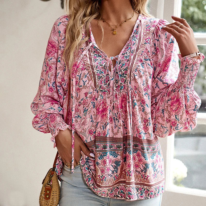 ANIKA I BLUSA DE FLORES ELEGANTE