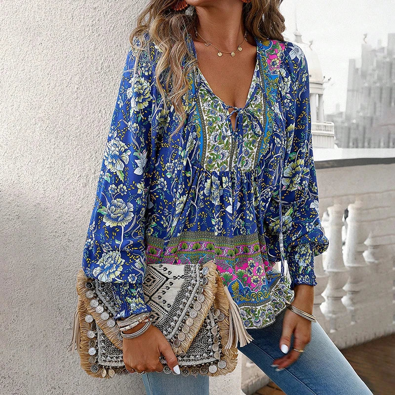 ANIKA I BLUSA DE FLORES ELEGANTE