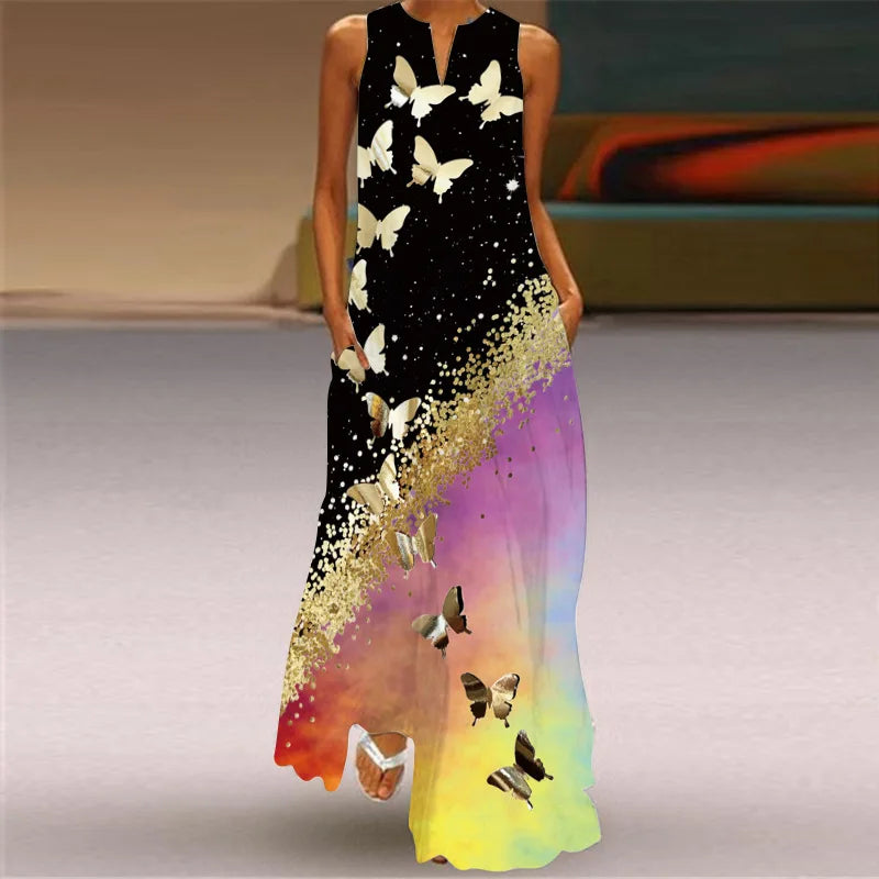 Aurelia™ - Vestido A-Line Mariposa en Flor