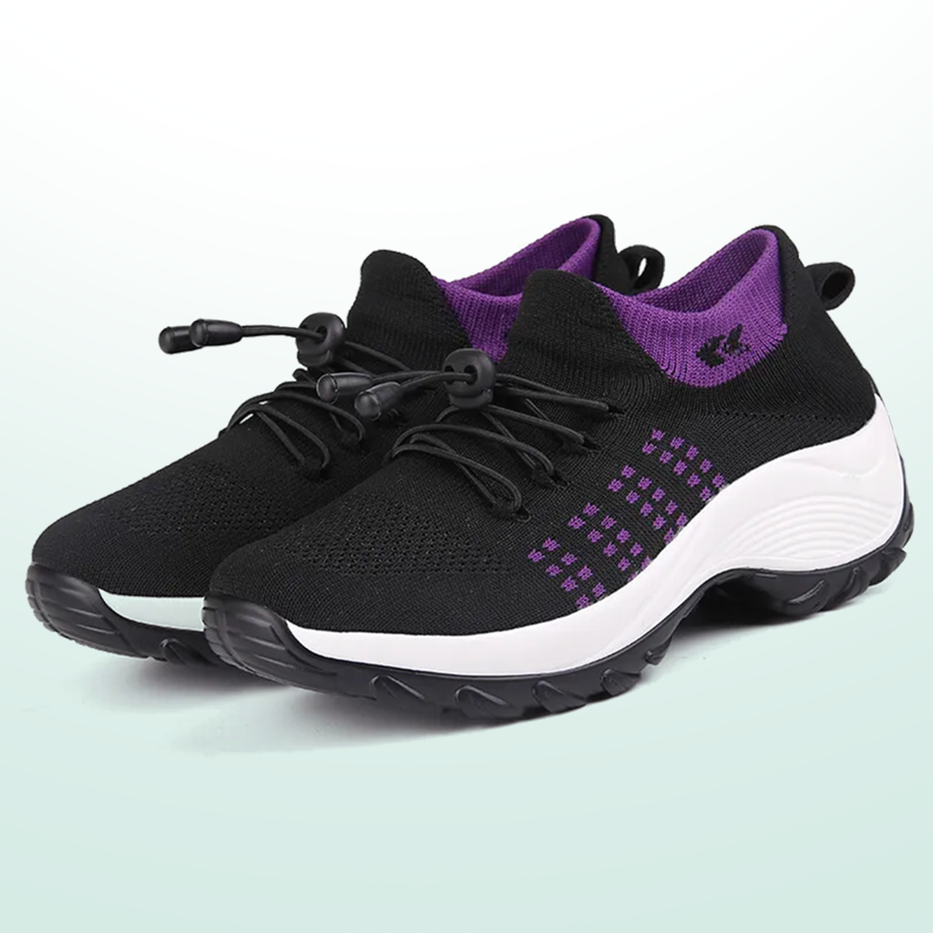 Ambulo Zapatos Ortopédicos de Tejido - Lila Negro