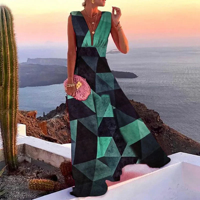 Lynor™ | Elegante Vestido Floral Sin Mangas en Estilo Chic Francés