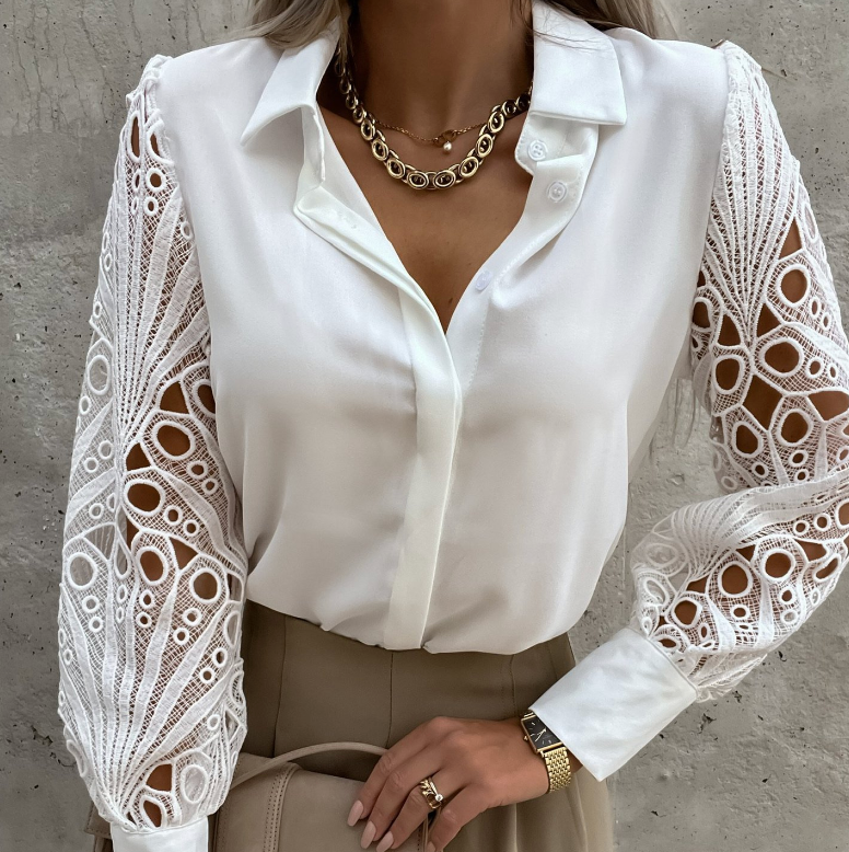 BLUSA DE CUELLO MODERNO ENGELBERTA