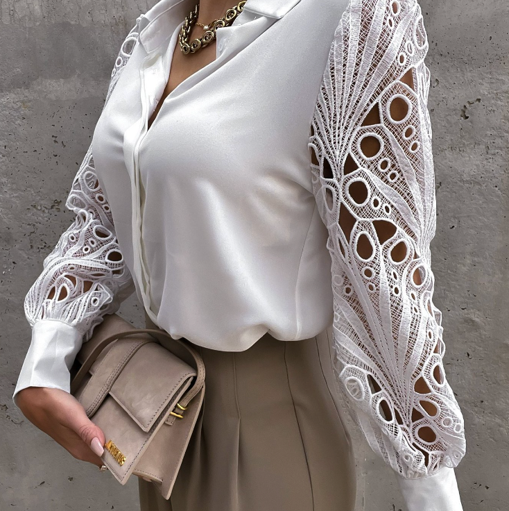 BLUSA DE CUELLO MODERNO ENGELBERTA