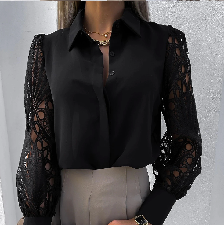 BLUSA DE CUELLO MODERNO ENGELBERTA