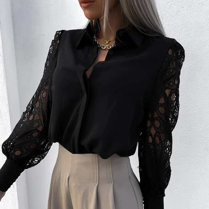 BLUSA DE CUELLO MODERNO ENGELBERTA