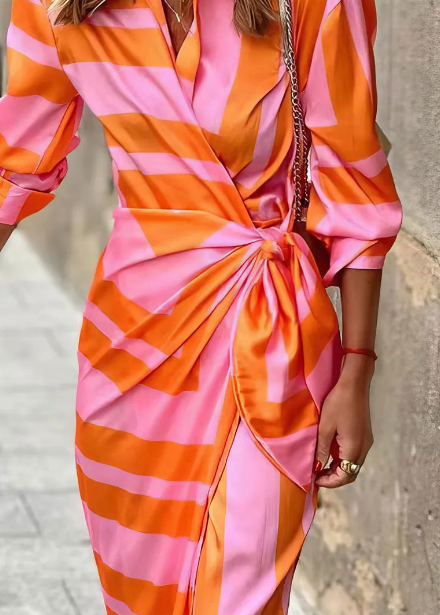 Amelia™ | Vestido Envolvente Impreso