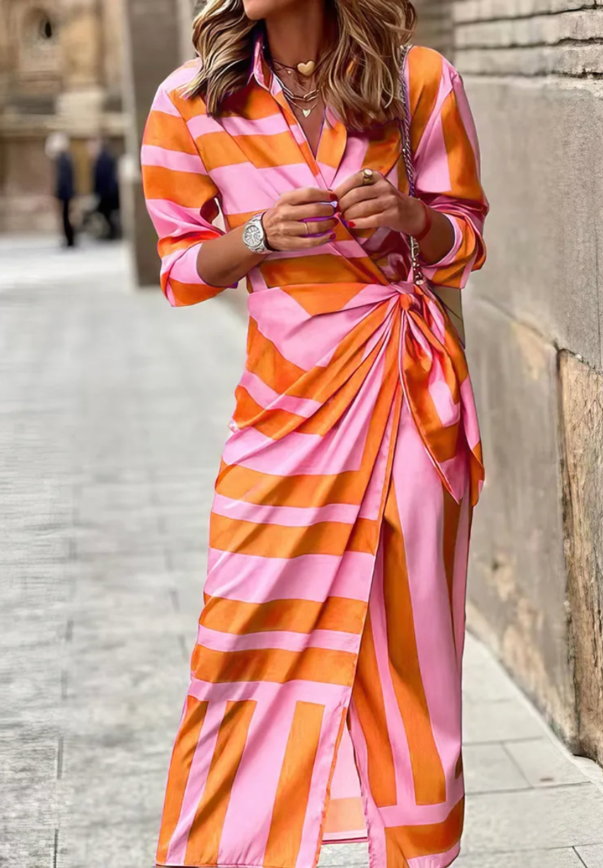 Amelia™ | Vestido Envolvente Impreso