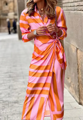 Amelia™ | Vestido Envolvente Impreso