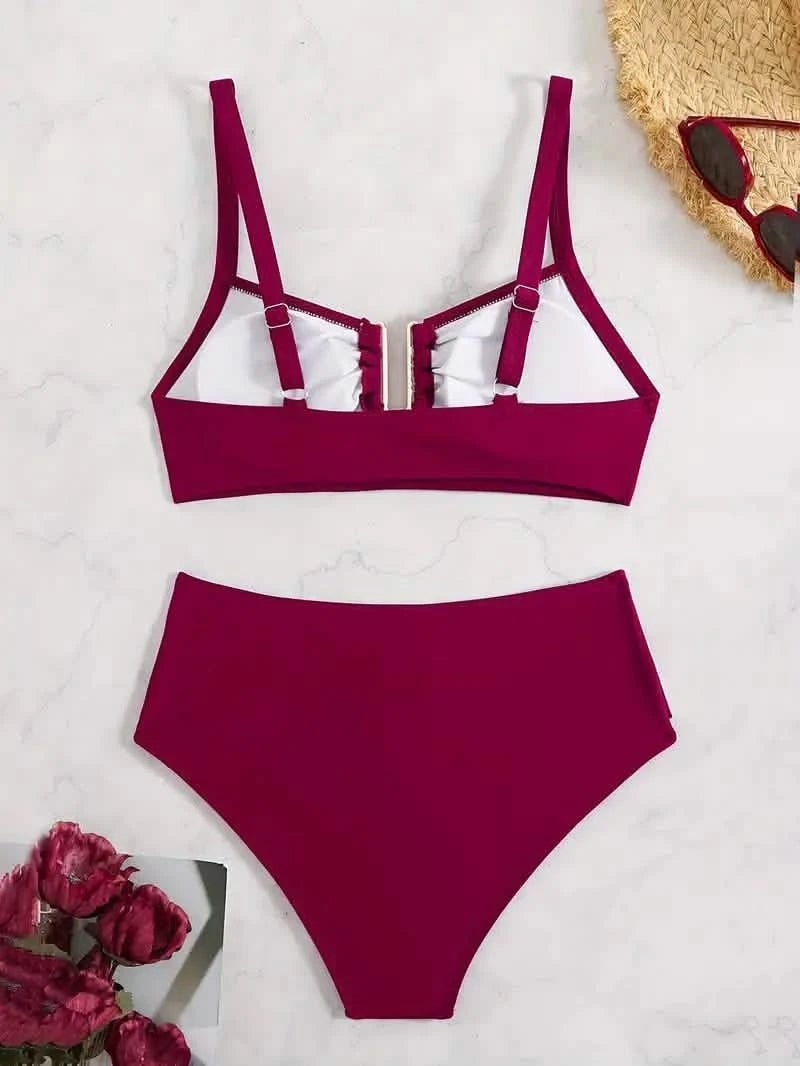 Anne | Bikini con Detalle en U Dorado