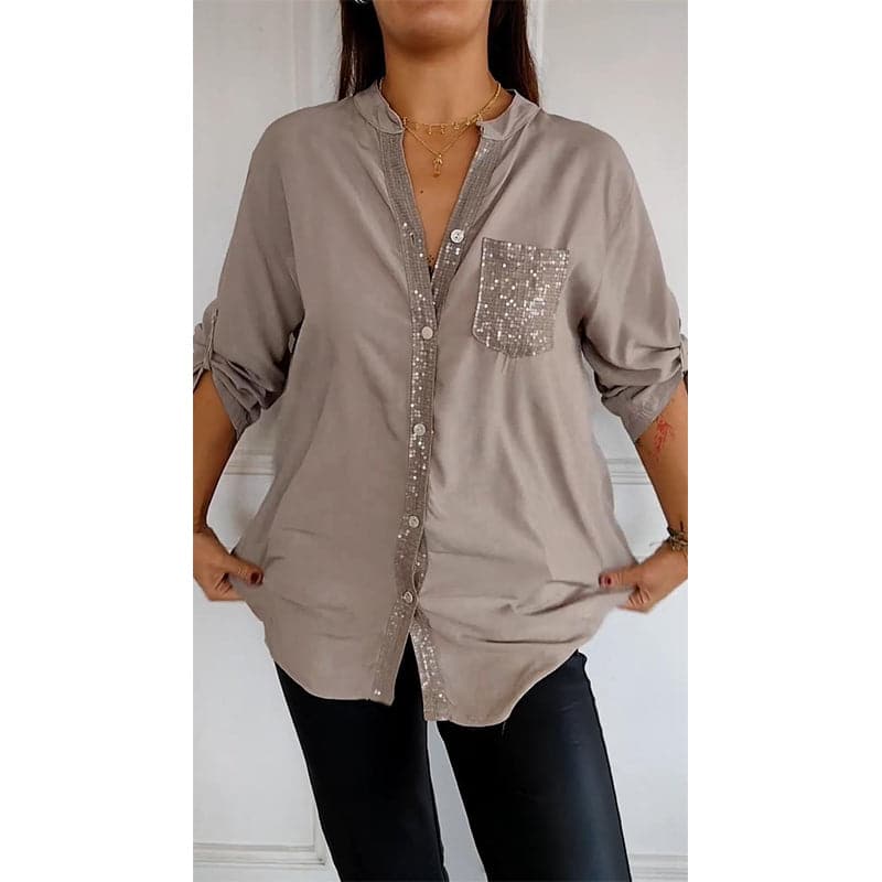 Marina™ — Top elegante con detalles brillantes