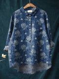 Alessia™ | Blusa de Lino Atemporal con Patrón