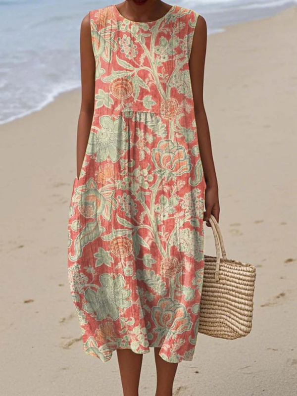 Beth™ Vestido Midi Flores
