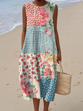 Anna™ Vestido Midi Patchwork