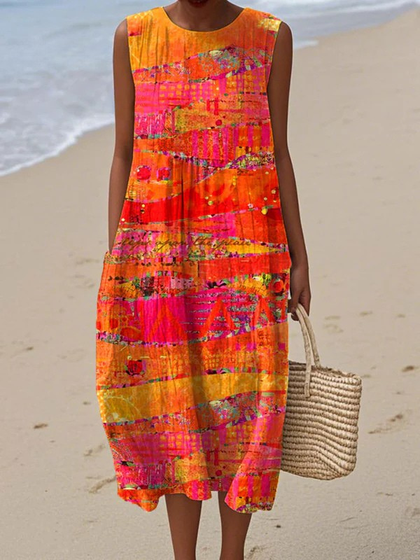 Faye™ Sunset Midi Vestido
