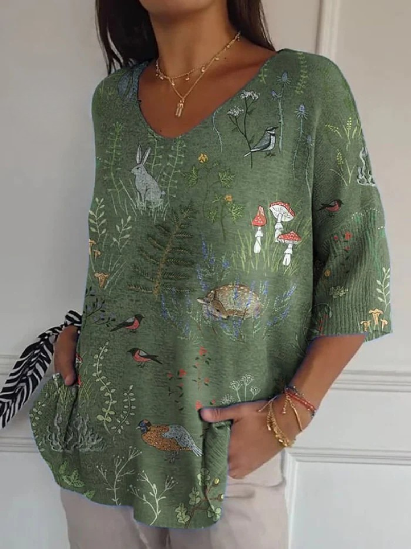 Tanja | Top con estampado natural