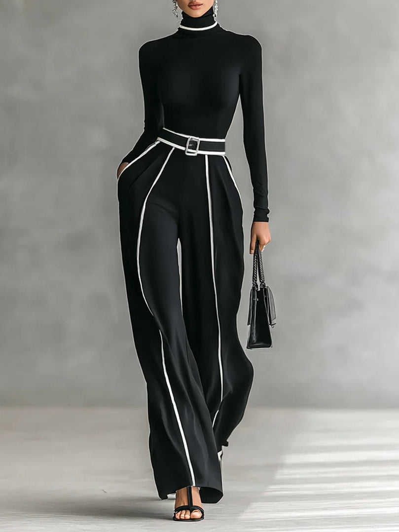 Vera™ || Elegante conjunto con detalle en contraste