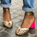 Allegra™ | Sandalias Clásicas con Correa Dorada