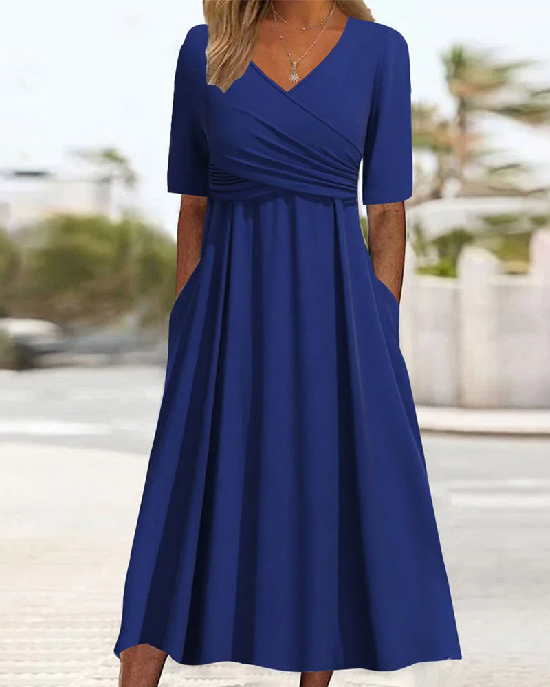 Pien - Vestido Cruzado Con Mangas Cortas