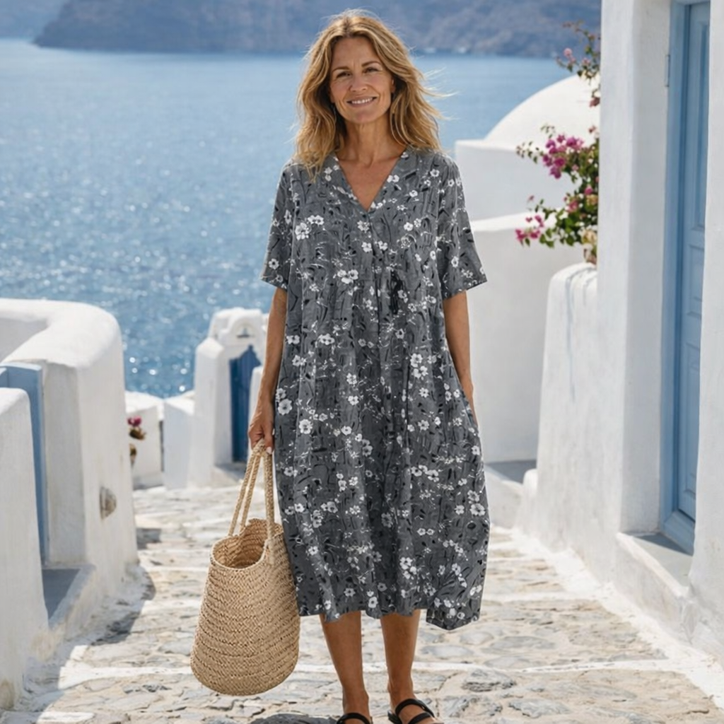 Vestido de Verano Cómodo de Estilo Italiano – Cubriente y Ligero