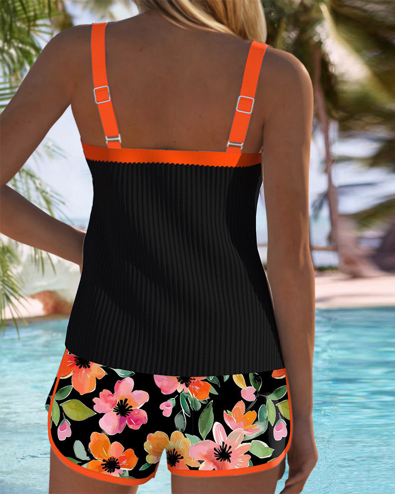 Daniela | Conjunto de Tankini Elegante de Dos Piezas