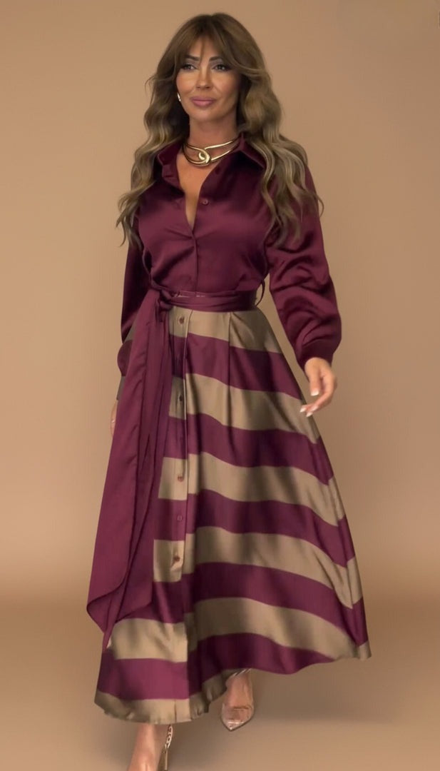 Mila™ | Vestido Maxi a Rayas