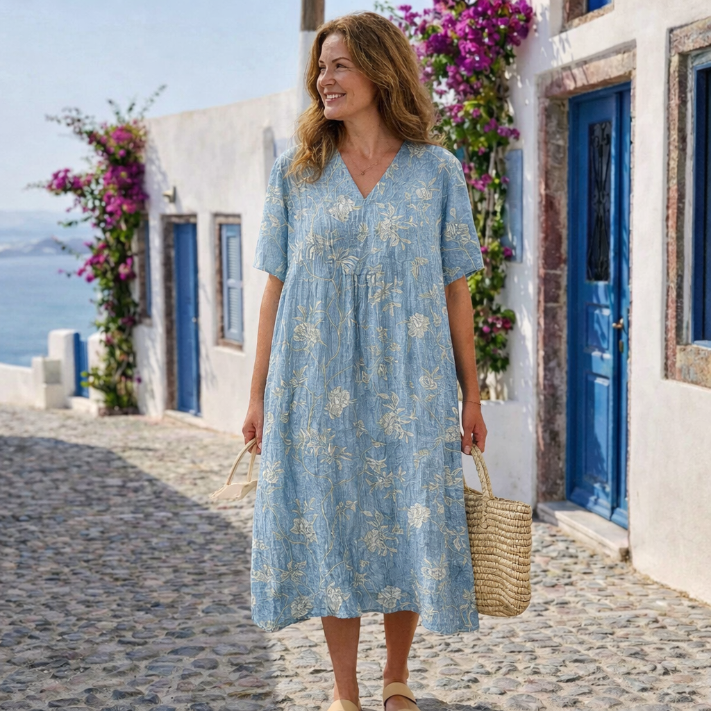 Vestido de Verano Cómodo de Estilo Italiano – Cubriente y Ligero
