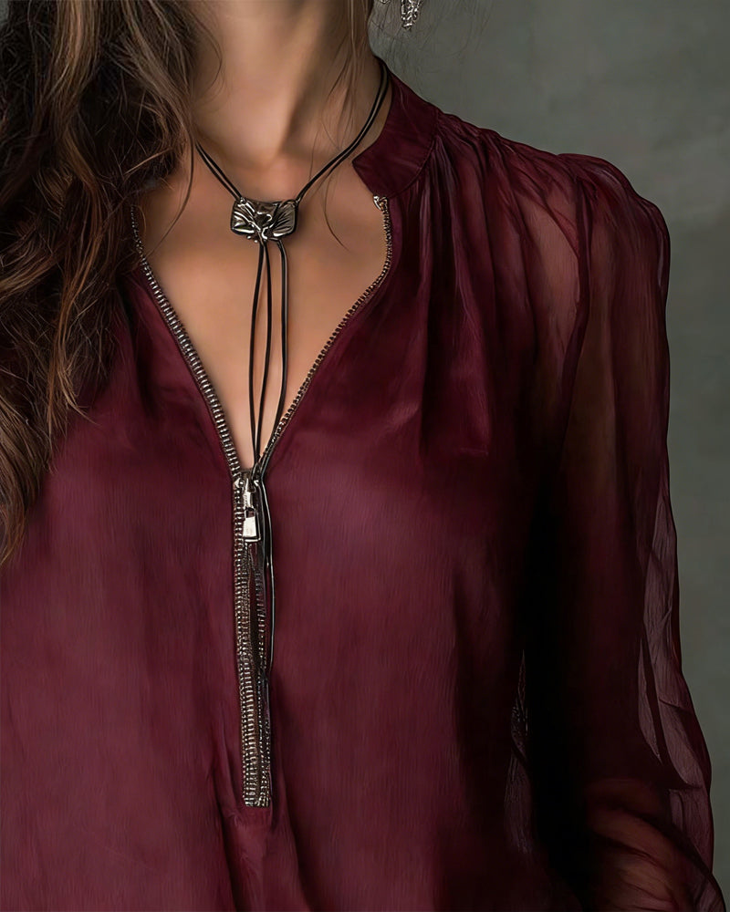 LA JACKY - BLUSA CON CREMALLERA 1/2