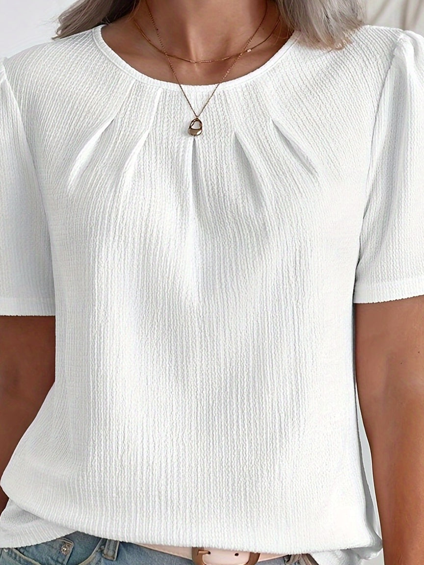 Noémie™ — Camiseta elegante con textura sutil