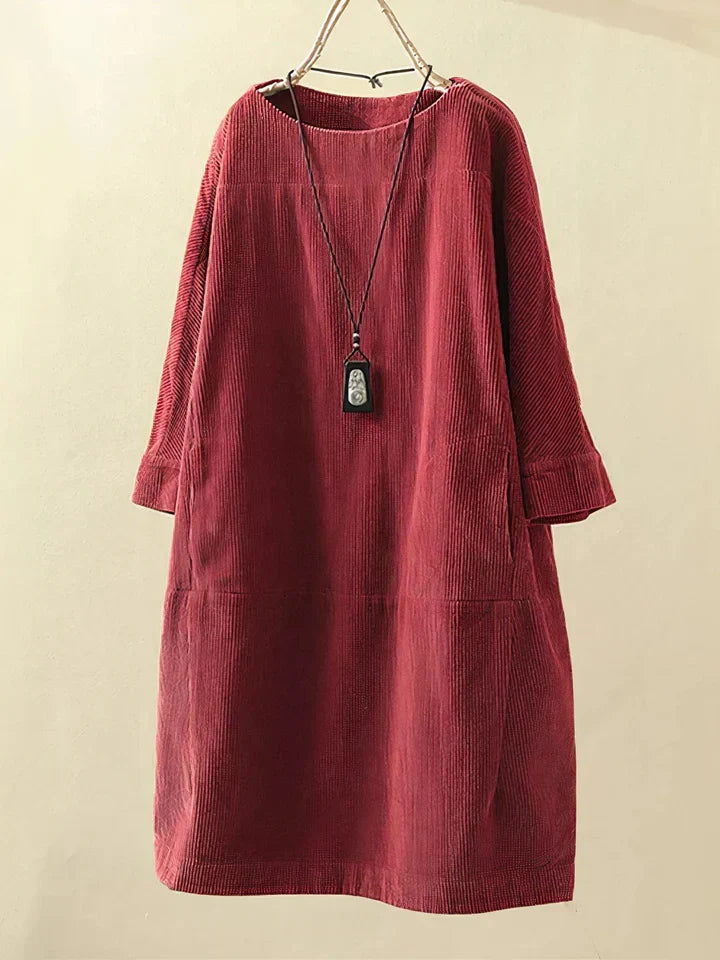 Túnica de pana vintage cómoda