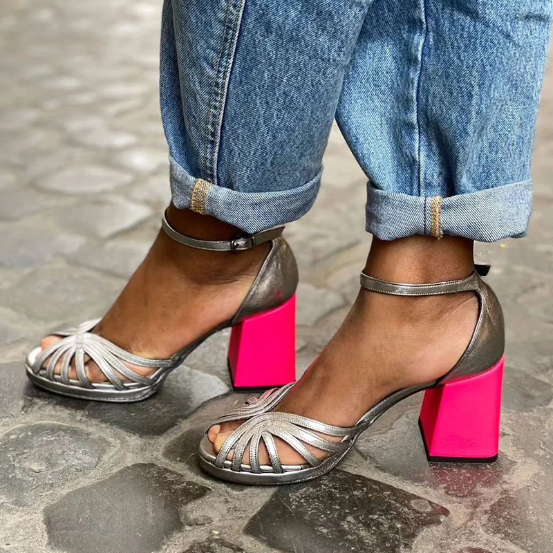 Marcella™ | Sandalias de Tacón Brillante