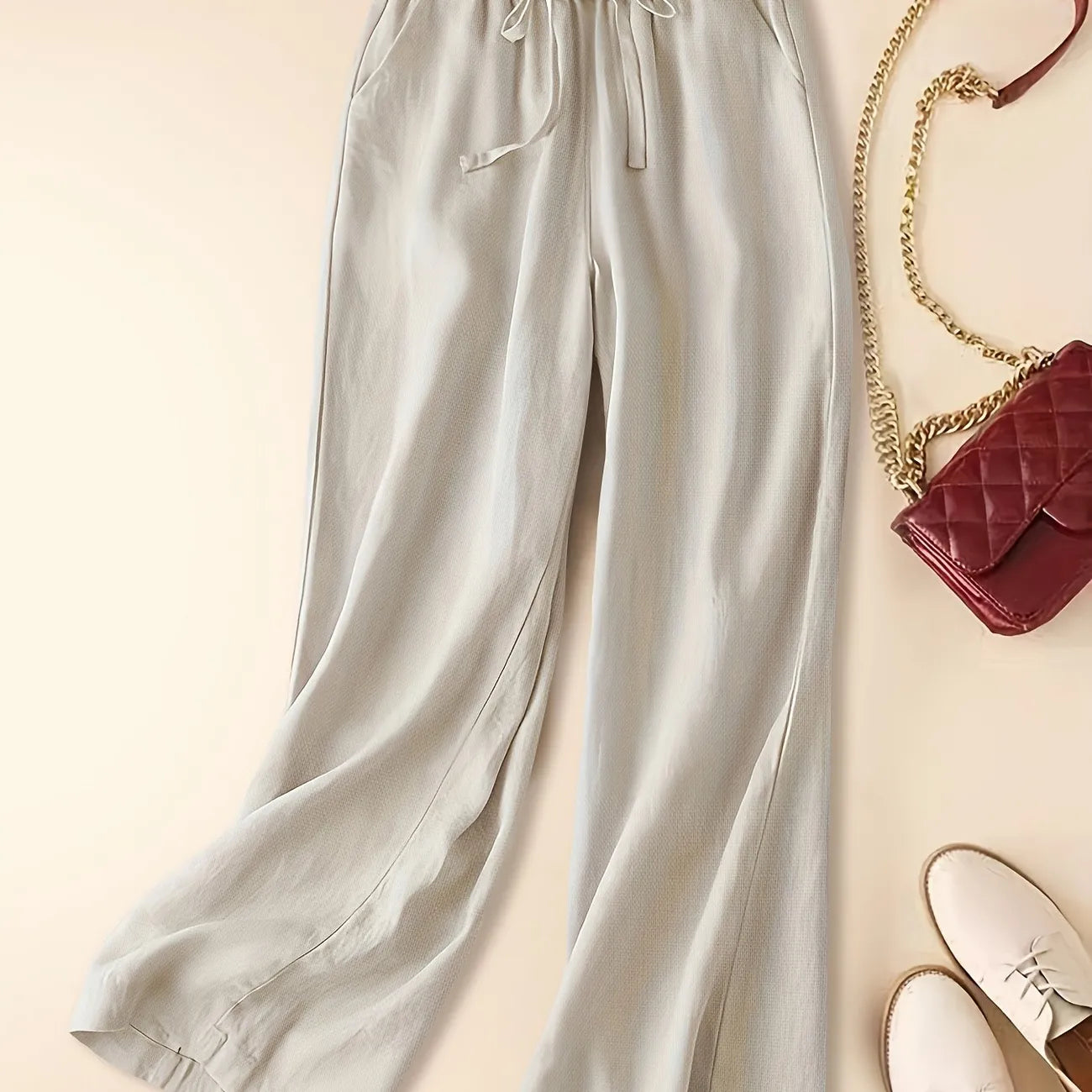 Tina - Pantalones de Lino Relax