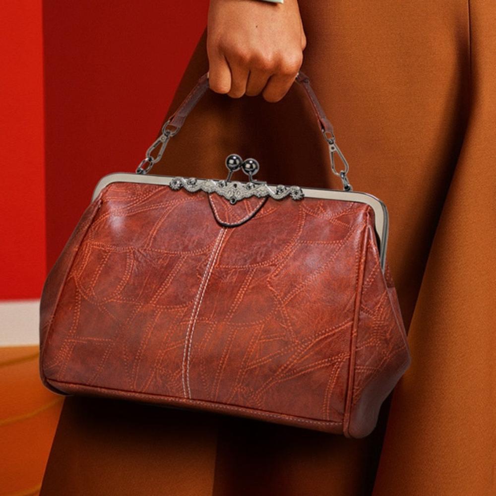 Bolsa vintage con cierre a presión