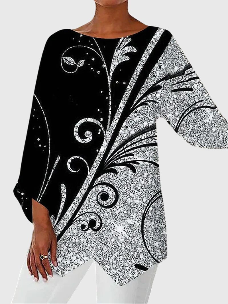 Alayah™ | Elegante Top de Cuello Redondo