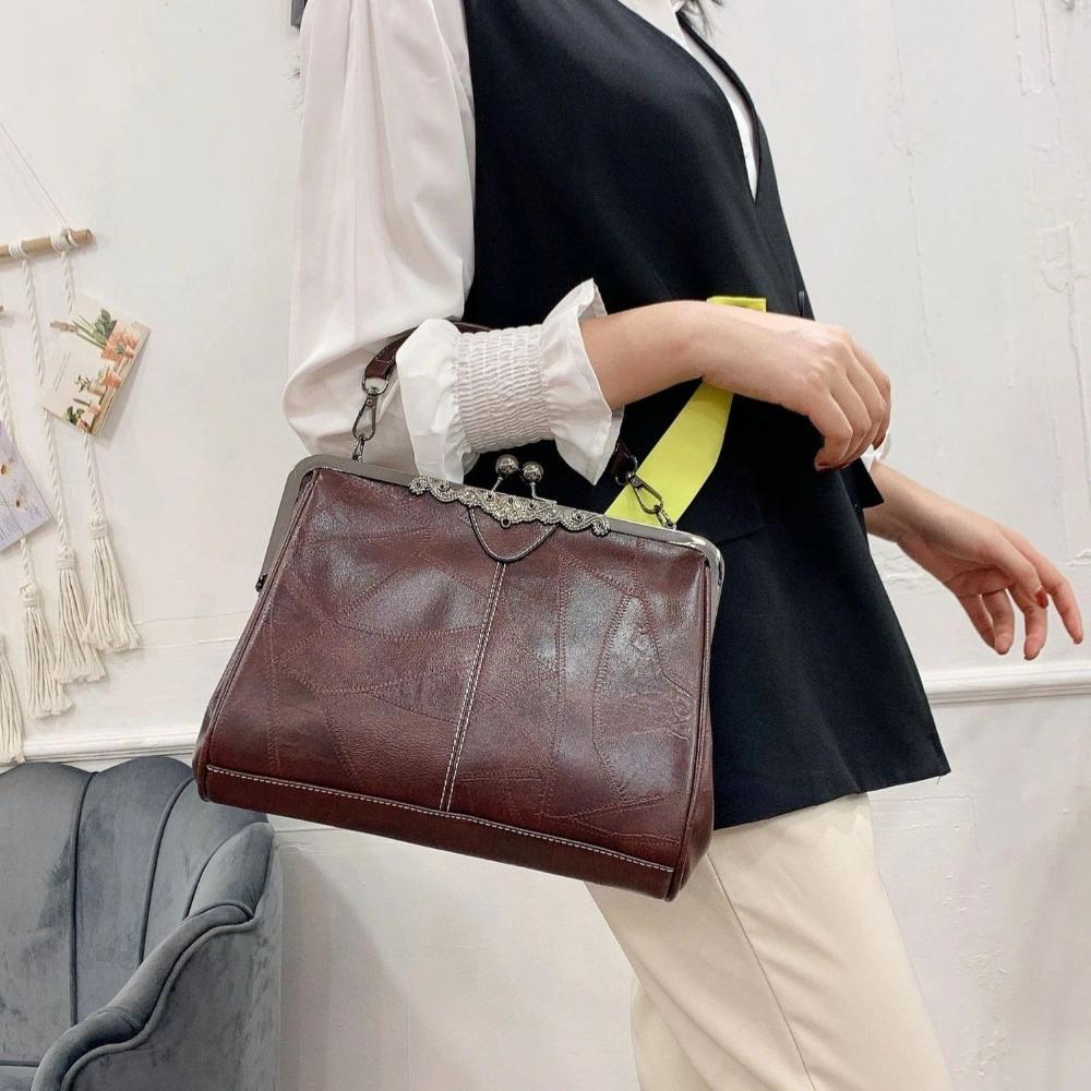Bolsa vintage con cierre a presión