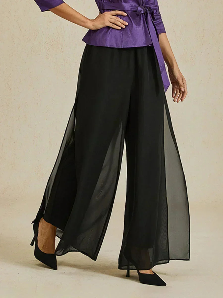 Fluressa | Pantalones de Fluidez con Dobladillo Rendido