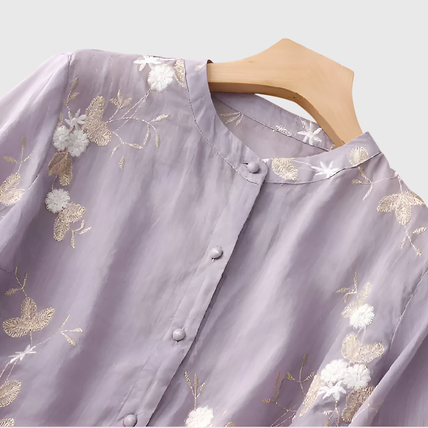 Nellie™ | Elegante Top con Flores Bordadas
