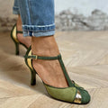 Alessia™ | Zapato de Tacón Patchwork con Cinturón