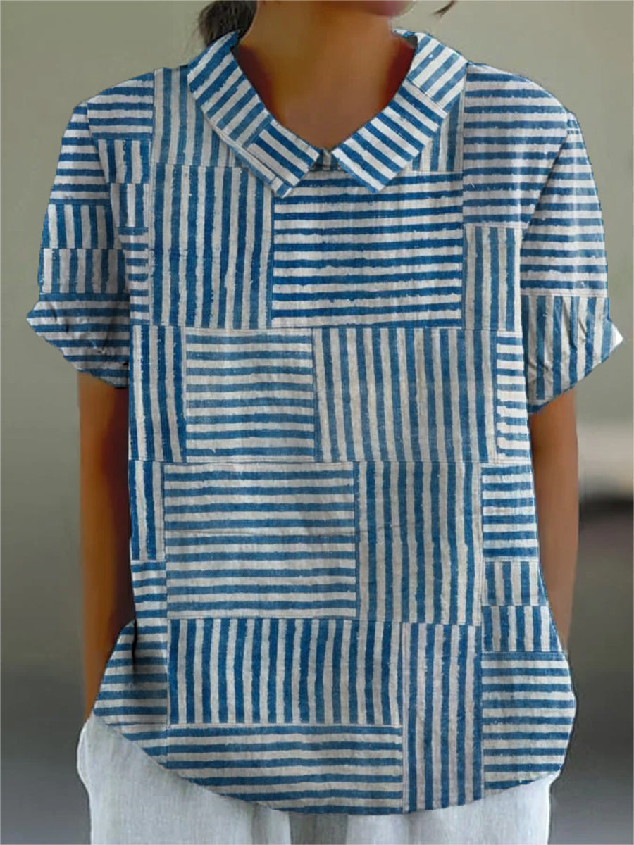 Amelia | Camisa de Parches a Rayas