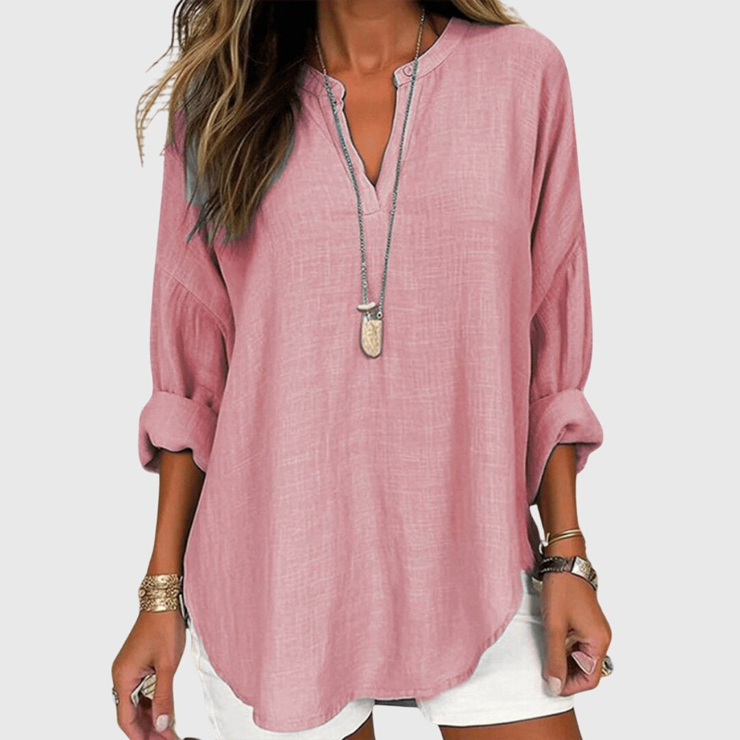 Lenara™ | Camisa de Playa Elegante y Fluida